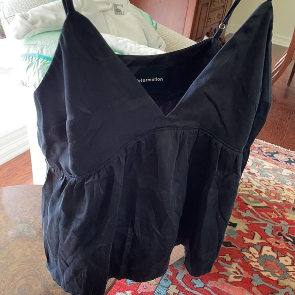 Reformation Silk Cropped Tank Top - Picture 3 of 5